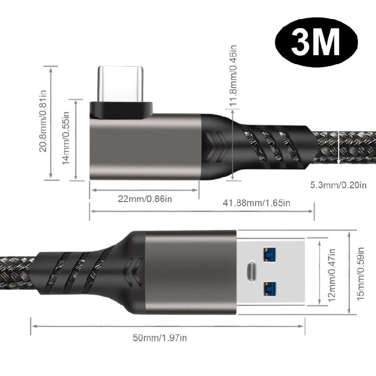 Long USB C Cable Highly Speed Data Transfer Charging Cord for Gamings PC