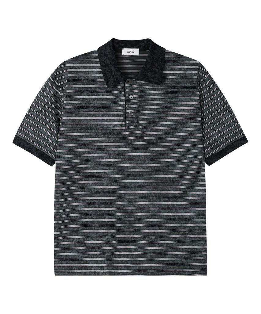 NOISE Stripe Dyed Polo Shirt - Green