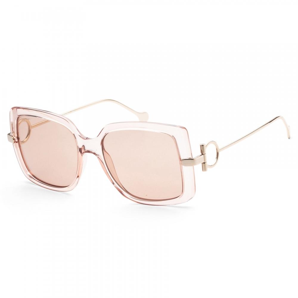 

Salvatore Ferragamo Ferragamo Женские прозрачные телесные солнцезащитные очки 55 мм