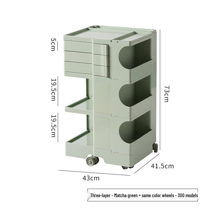 Nordic Rotating Multi-Layer Storage Cabinet: Versatile Makeup, Bedside, or Snack Organizer