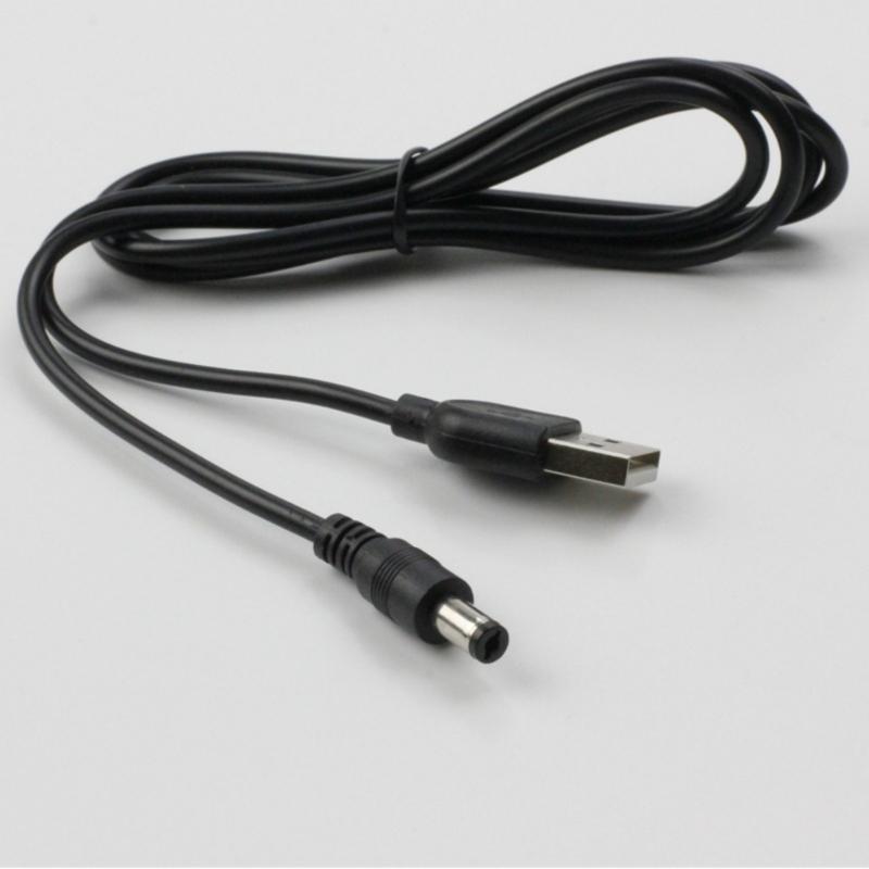 USB To DC5521 Power Cord Portable USB To 5.5x2.1mm Adapter Cable for LED Light, CCTV Cameras, Fan & Remote Control Toy
