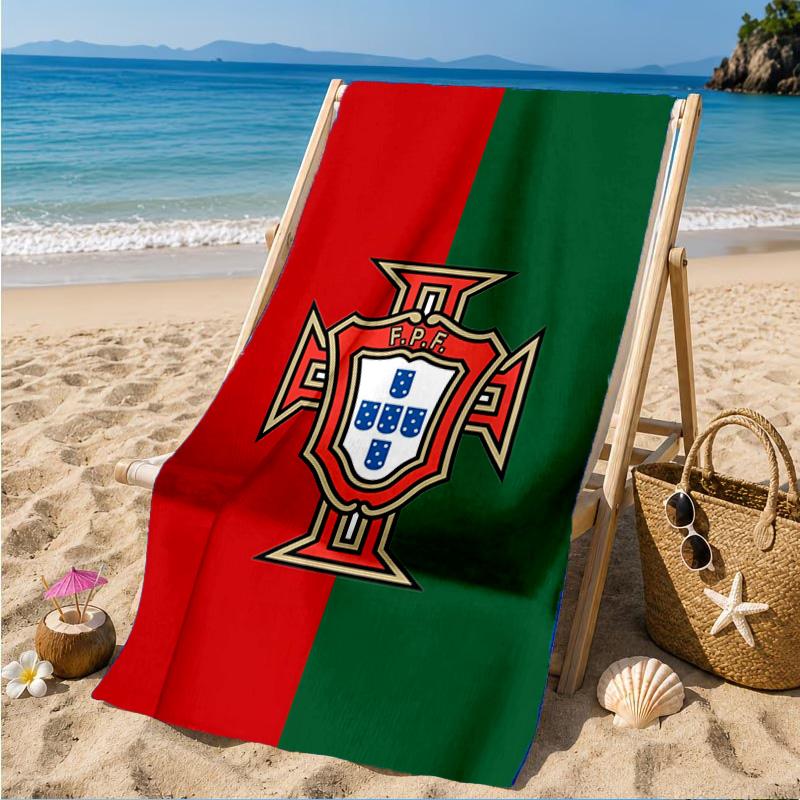 Asciugamano da Spiaggia Emblema Nazionale del Portogallo, Asciugatura Rapida, Facile da Curare, Adatto Sia per il Fitness che per le Vacanze al Mare, Essenziale per lo Sport