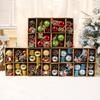 24Pcs/box Shatterproof Christmas Tree Pendant Plastic Jingle Balls Sets  Party