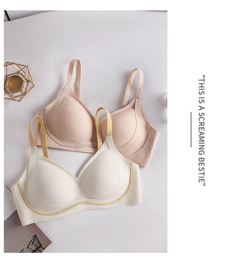 Women’s Seamless Push-Up Bra: Enhances Smaller Bust, Side Support, Anti-Sagging, Wirefree