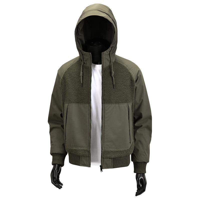 European Size Men s Jacket Lamb Wool Winter Clothing Warm Thickened Lapel Men s Clothing Loose Top Coat M (European code)