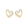 Double-Layer Simple Love Diamond Stud Earrings Trendy Small Temperament Earrings Earrings
