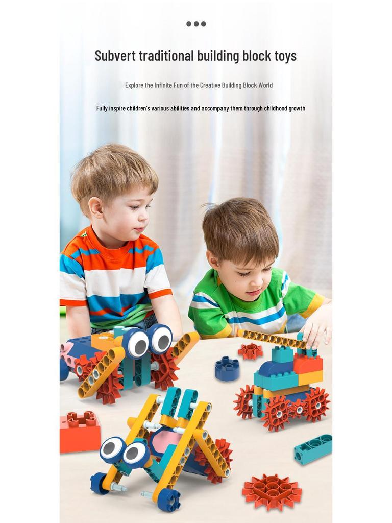 Children's Rechargeable Electric Engineering Building Blocks - Interactive, Large Particle STEM Toys