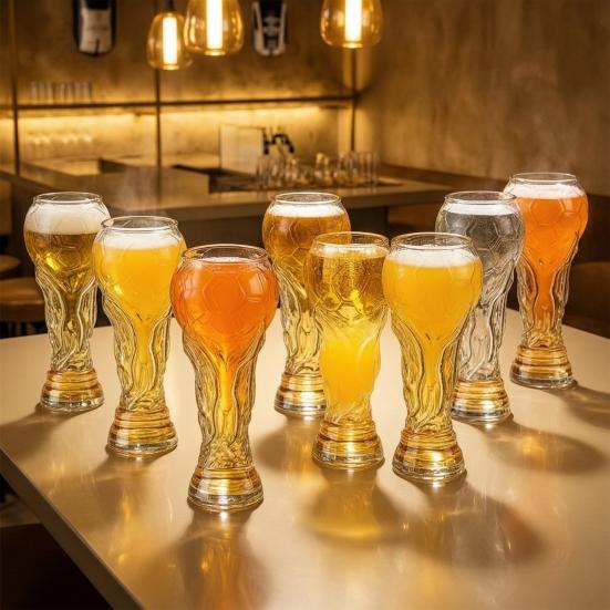 Trophy Beer Glass, High Borosilicate Glass Cup for Craft Beer, Large Capacity Soccer Trophy Mug, Bar Home Beer Cup Party Gift