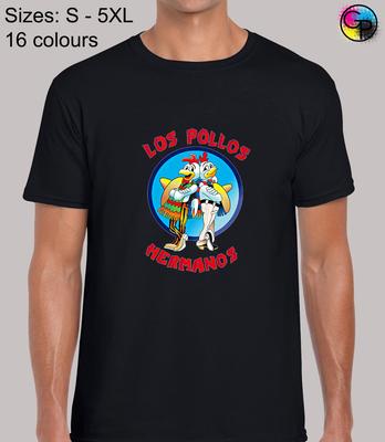Los Pollos Hermanos Drogenboss Breaking Walter Bad White Regular T-Shirt für Herren