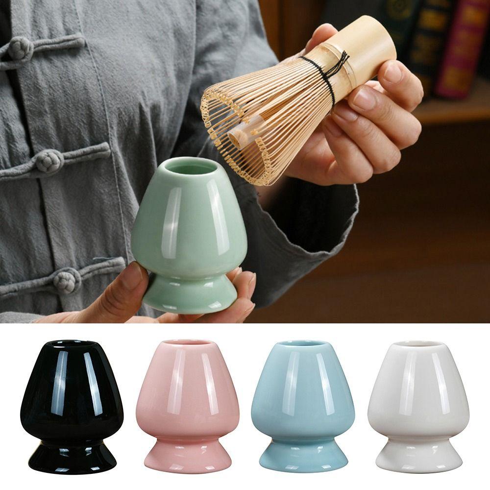 

Solid Color Whisk Stand Holder Smooth Tea Drinking Utensils for Tea Set Accessories рожевий