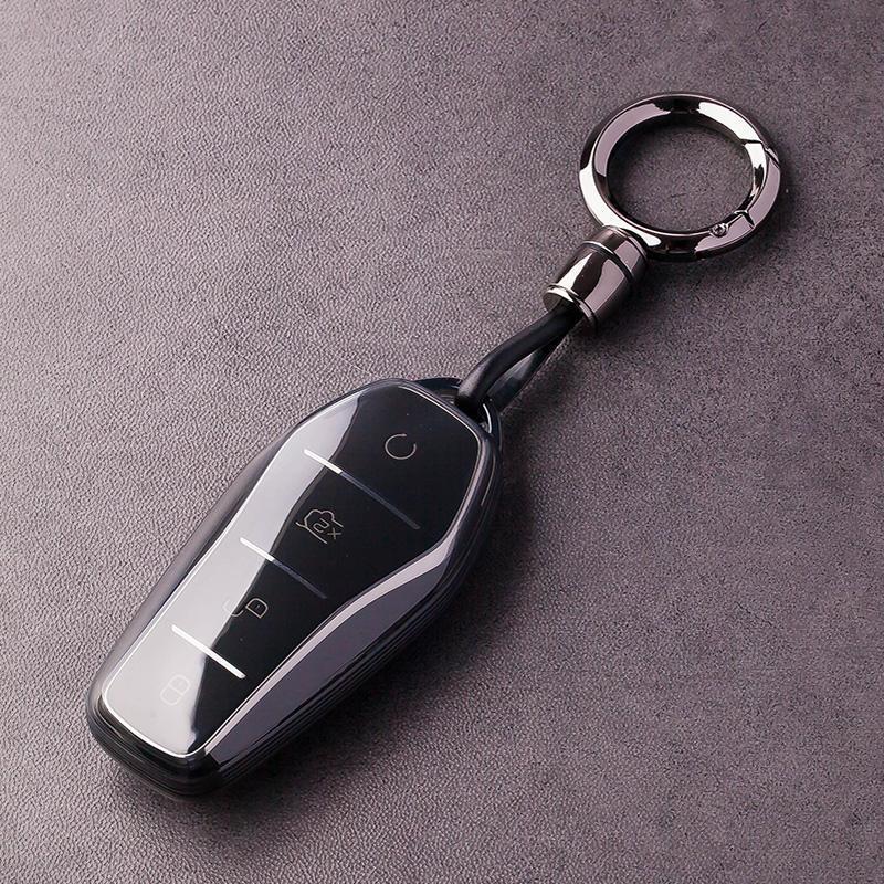 BYD Han EV Key Case for Tang, Song Pro, Qin Plus DMI, Dolphin, Yuan, and Seagull with NFC Buckle