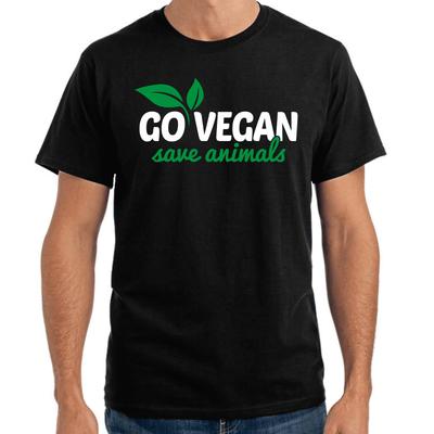 Go Vegan Save Animals Vegan Veganism Vegetarianism Sayings Gift T-Shirt Mens Womens Tees Top