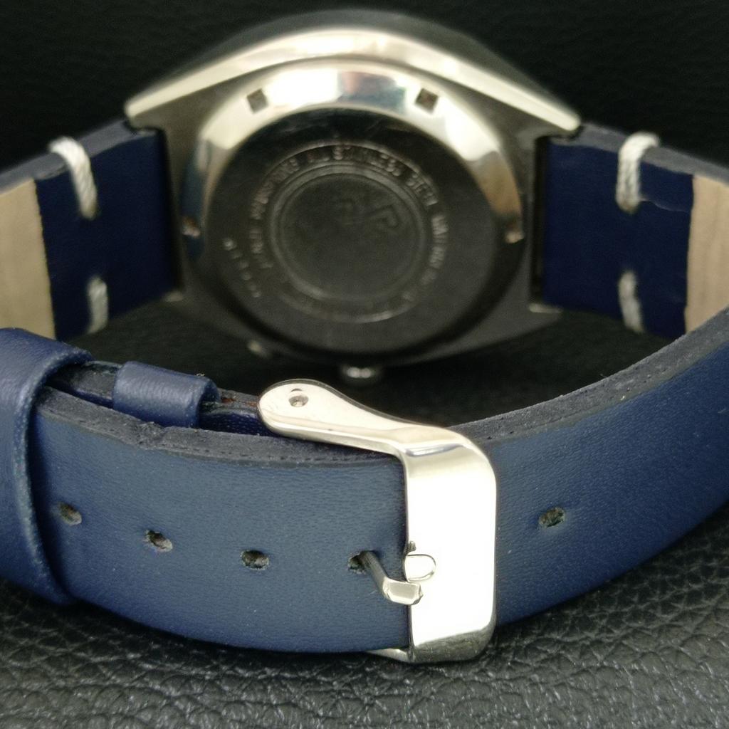 JAPAN VINTAGE RICOH R31 AUTOMATIC MENS BLUE COLOR DIAL WATCH a707635-1