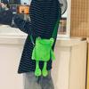 Casual Cartoon Shoulder Bag Cute Green for Frog Crossbody Bag Messenger Bag Plush Bag Handbag for Family Gatherings