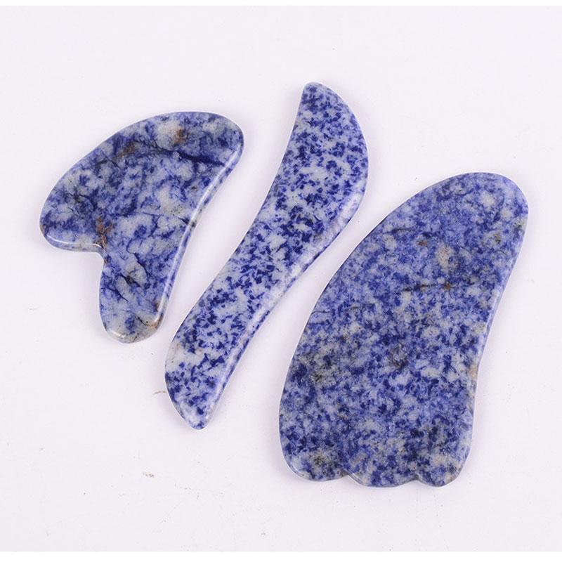 3pcs/set Rose Quartz Face Massage Gua Sha Board Crystal Stone Jade Massager Body Facial Eye Scraping Acupuncture Gouache Scraper