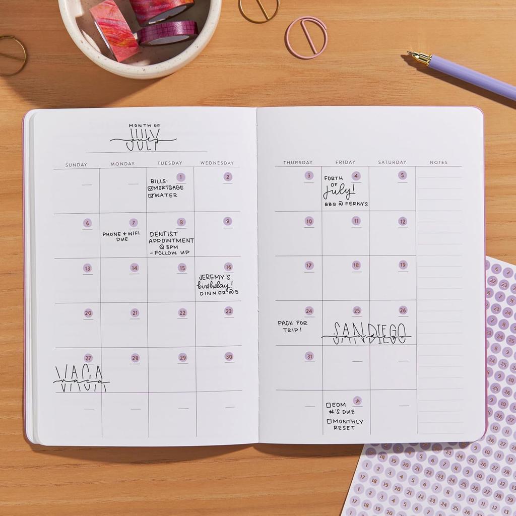 Erin Condren Year in Preview Petite Planner| Small Yearly and Monthly Goal-Setting Planner, Slim and Portable Goal Planner, Journal, and Productivity