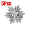 1/5Pcs Snowflake Rhinestone Hair Clips Crystal Hairpin for Women Barrettes Wedding Bridal Christmas Ornaments Hair Accessories