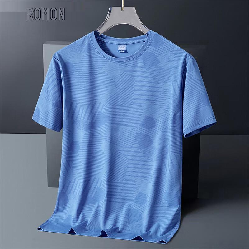 

ROMON Men s Breathable Ice Silk Short Sleeve T-Shirt XL