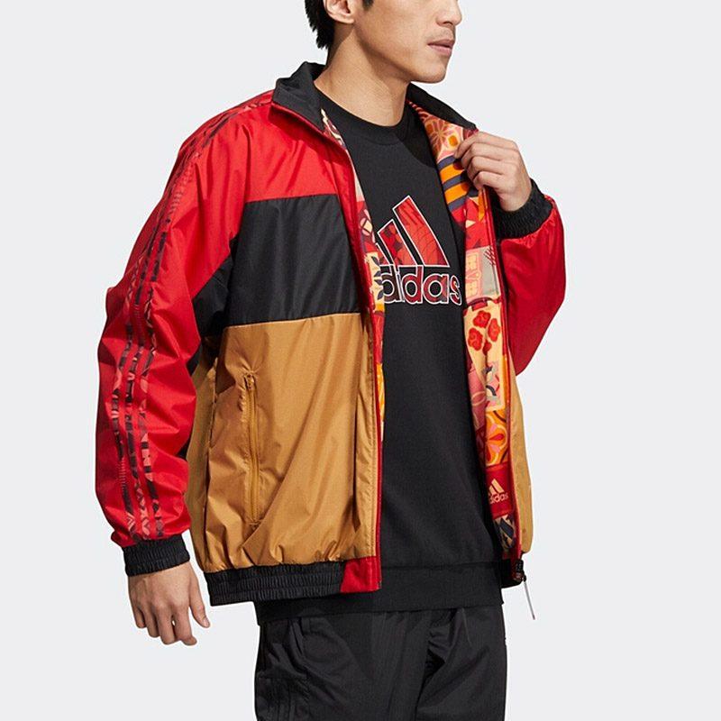Adidas Jackets Men's Red Stand Collar Moderate Other HI3284