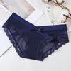 Women's Sexy Panties Transparent Mesh Breathable Briefs Underwear Low-Rise Bow Floral Panty for Lady Girl 3 Pcs/set