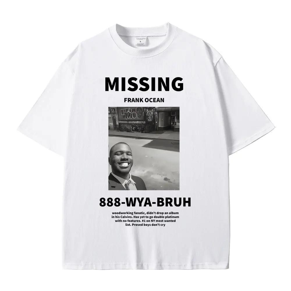Rapper Frank Missing Graphic T Shirt Hip Hop Ocean Blond Album Summer Tees Y2k Unisex Blond Fashion Casual Tee ONeck Tops