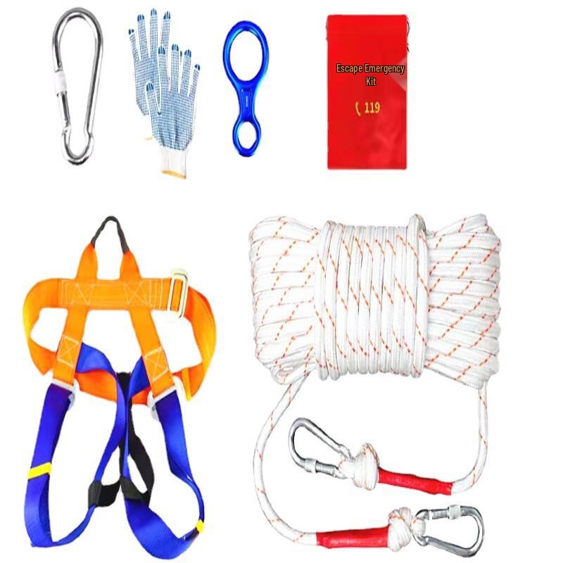 

Miling Anteng Fire Escape Safety Rope Kit 10m (1-2 Floor)
