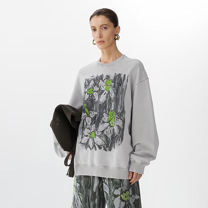 JNBY 2025 Spring Crewneck Cotton Sweatshirt