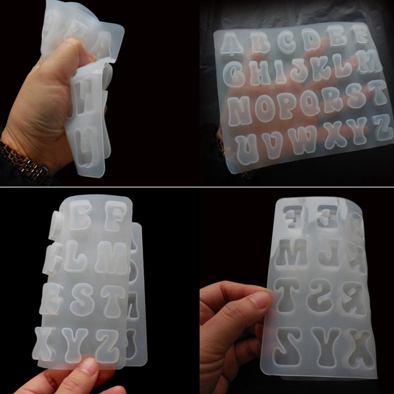 Silicone Alphabet Mould,Letter Non-Stick Chocolate Moulds,Baking Mold,Handmade Wax Resin Moulds,DIY Letter Jewelry Molds