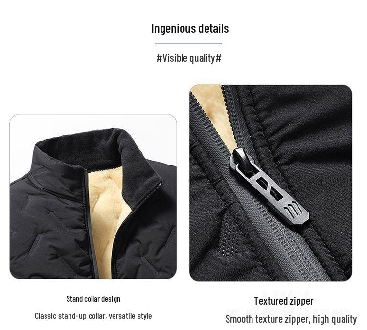 Men's Youth Lambskin Cotton Winter Coat - Thick, Warm, Velvet-Lined, Loose Fit