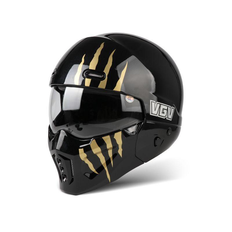 Full Face Motorcycle Helmet DOT Approved ABS Shell Adult Unisex All Season Ride Protection With Bluetooth Slot