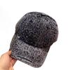 Nouvelle Casquette de Baseball Coréenne Imprimé Léopard Déchirée, Casquette Souple Casual Rétro Polyvalente Street, Montre Visage Fin pour Femmes