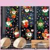 Santa Claus Pvc Static Cling Stickers Set For Christmas Party Decor