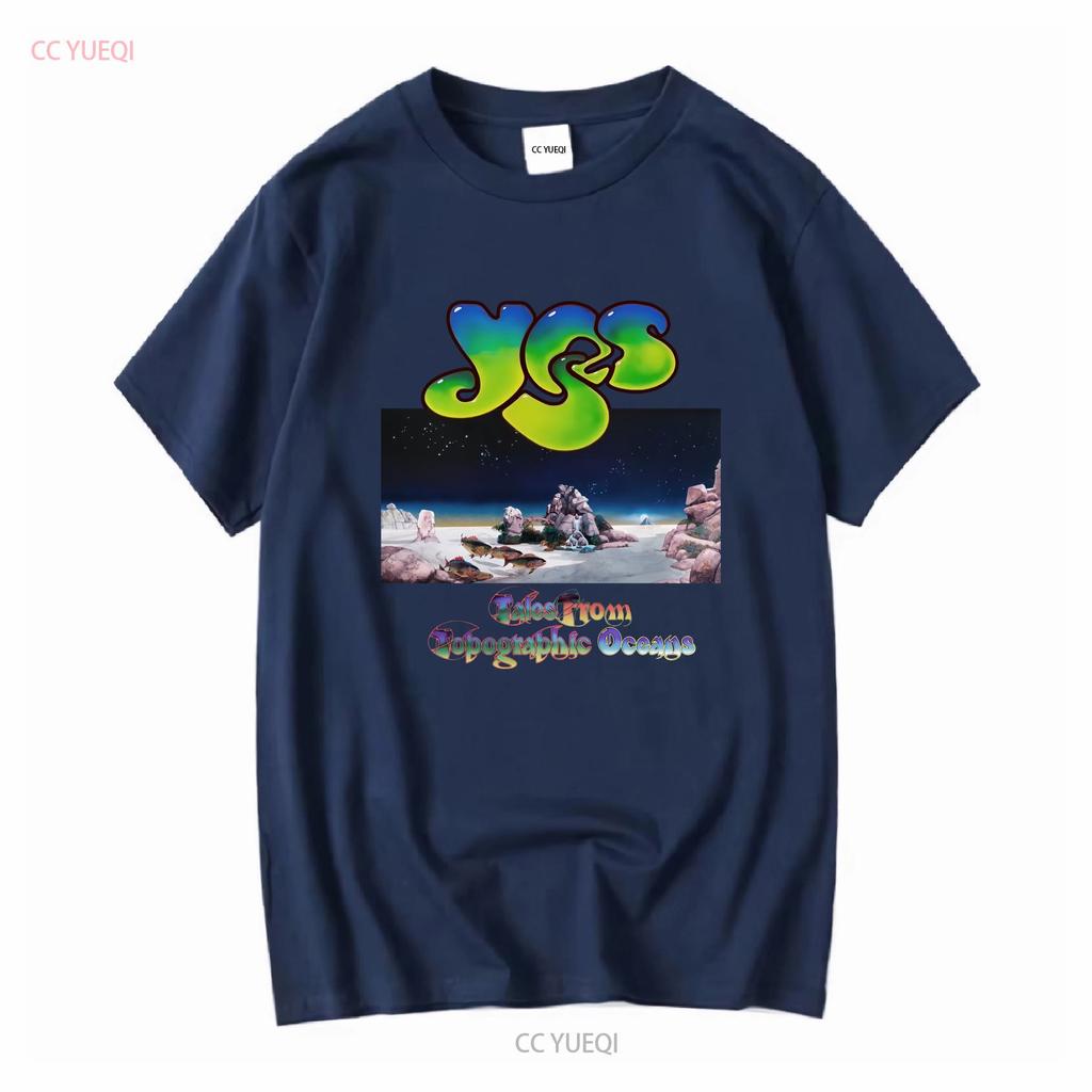 Yes Tales From Topographic Oceans Jon Anderson Steve Howe Chris Squire T Shirt long sleeves vintage Washed Slightly Stretched