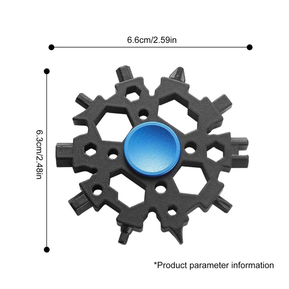 23-in-1 Fingertip Spinner Snowflake Wrench Screwdriver Bicycle Maintenance Pocket Tool Portable Multifunctional Camping Gadgets