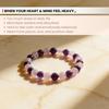 Plus Value Combined Rose & Amethyst Bracelet Pink & Purple for Mind Healing & Love | Stylish Charm Crystal Bracelet for Men Women Boys and Girls