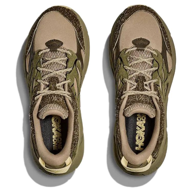 HOKA Clifton L Suede Elite Terrain System - Dune Fennel Pánské tenisky Zelené 1150910-DNF