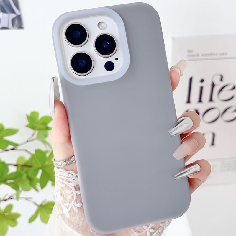 

Liquid Silicone Phone Case for iPhone 12/13/14/15 Pro Max/16, Minimalist Jelly Design iPhone 15