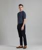 PANICALE Navy Cotton Raglan Polo Shirt