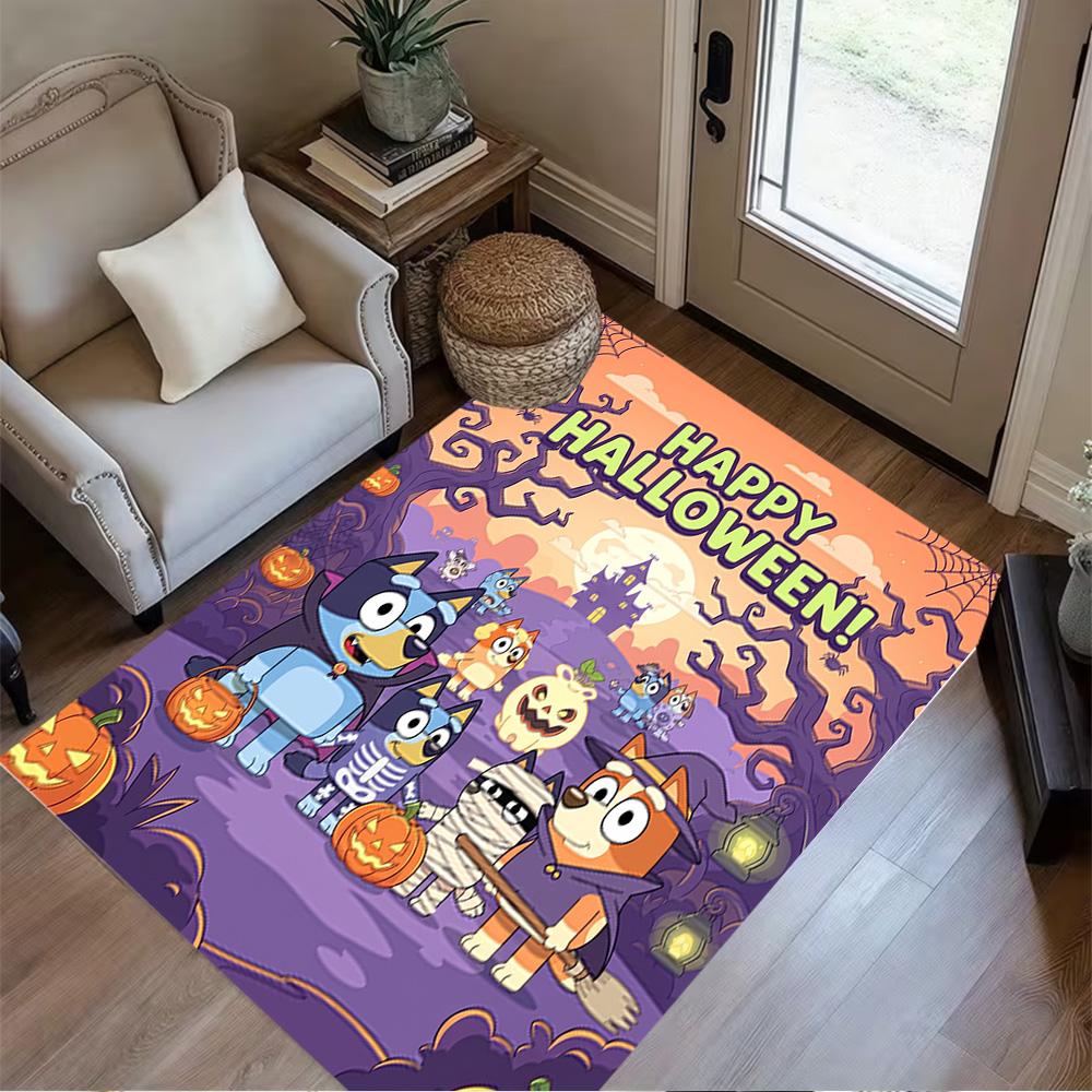 Halloween Costumes Party Floor Rug Office Rug Perfect for Dormitory Playrooms Living Rooms Kitchen Anti-slip Rug Office Home Decor