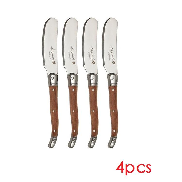 

Ножи для масла Laguiole с ручкой из розового дерева, лопатка для сыра, насадка для джема, нож для резки торта, нож для сыра, деревянные столовые приборы, 4-10 шт.