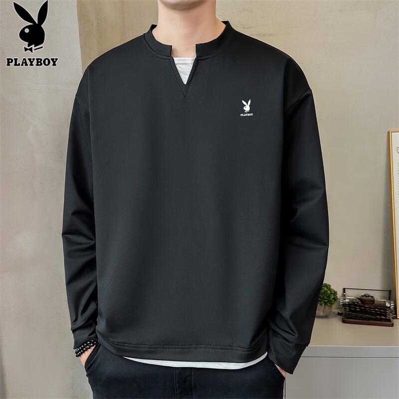 Playboy Men's Casual Long Sleeve T-Shirt & Sweatshirt
