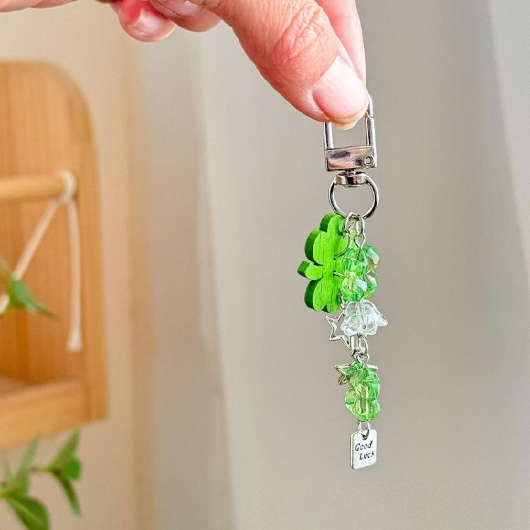 High Quality Beaded Clovers Keychain Sturdy Phone Pendant Phone Charm Accessory for Personalizing Your Phone or Bag
