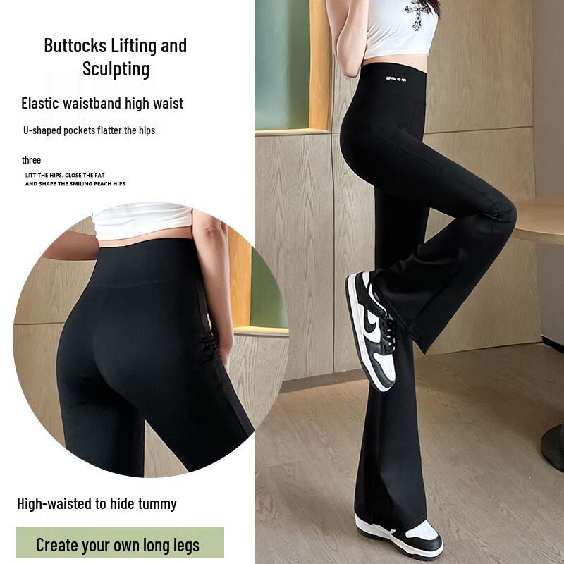 Langsaha Women's High-Waist Flare Leggings