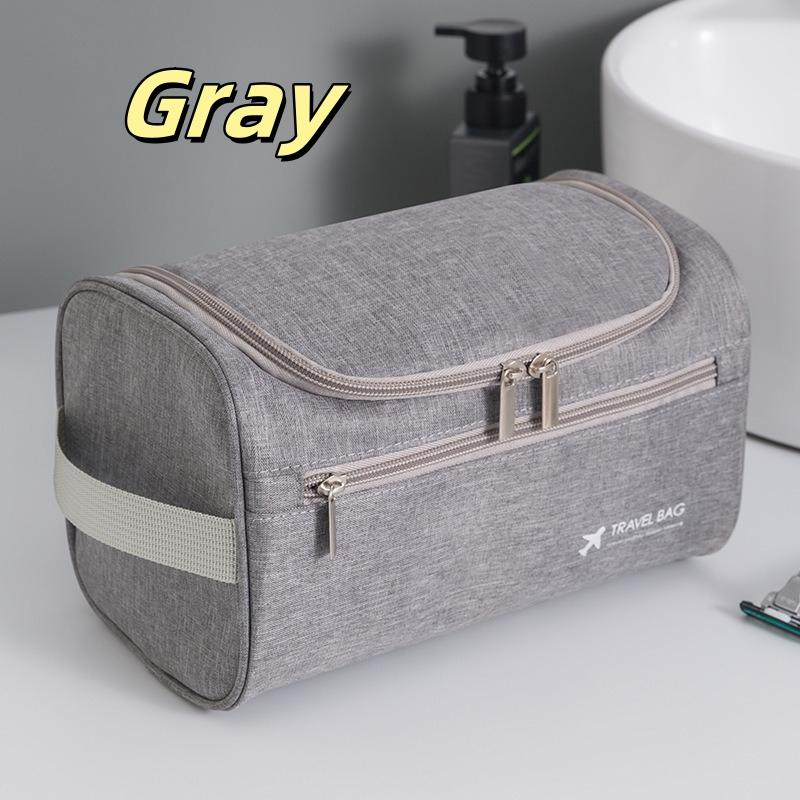 

Portable Travel Toiletry Bag Large Capacity Folding Storage Bag Hook Multifunctional Storage Bag Sub 24.5x14.5x15.5 cm серый