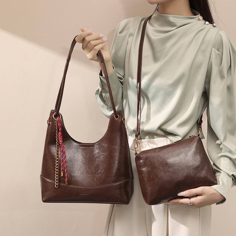 2024 Autumn/Winter New Fashion Commuting Large-Capacity High-End Single-Shoulder Underarm Tote Women's Bag Niche Handbag