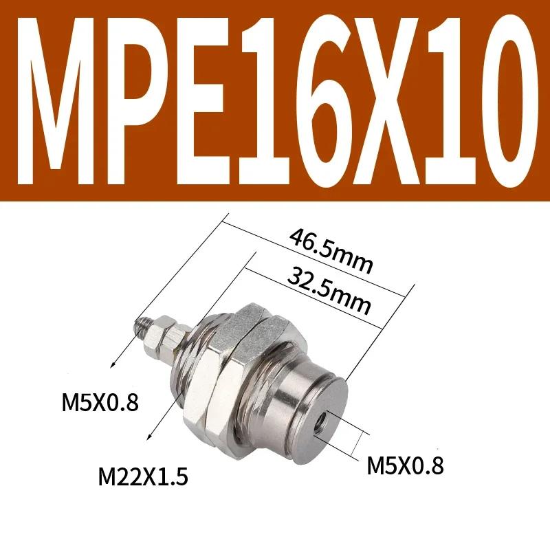 MPE Series Bore 4/6/10/15mm, Stroke 5/10/15/20mm-B Miniature Male Threaded Micro Single Action Spring Cylinder