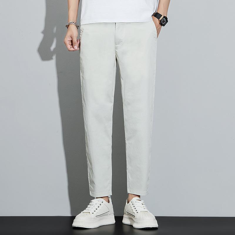 Casual Pants for Boys In Summer New Solid Color Pants for Men's Cropped Pants for Spring and Summer Thin Style and Versatile