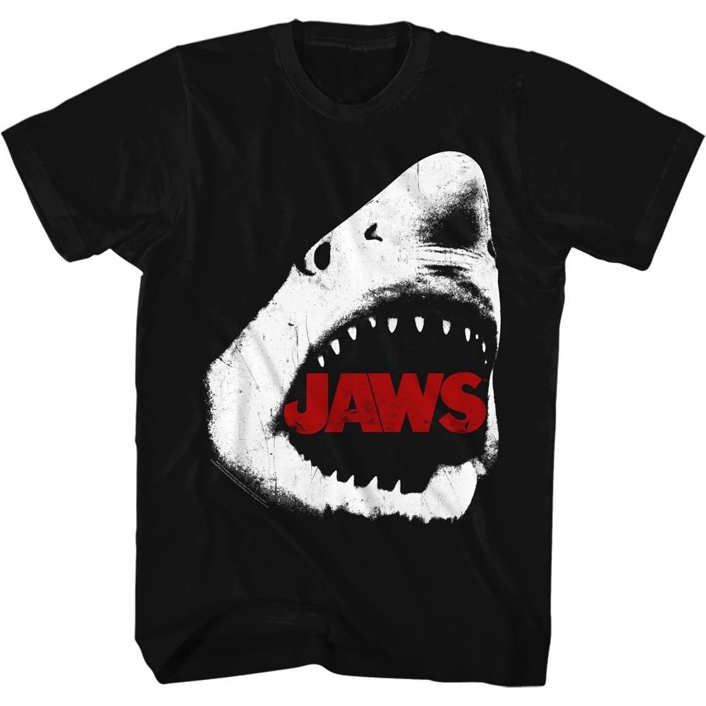Jaws 70 Thriller Movie Jaws Logo Inside Open Mouth Shark Men T Shirt XXXL