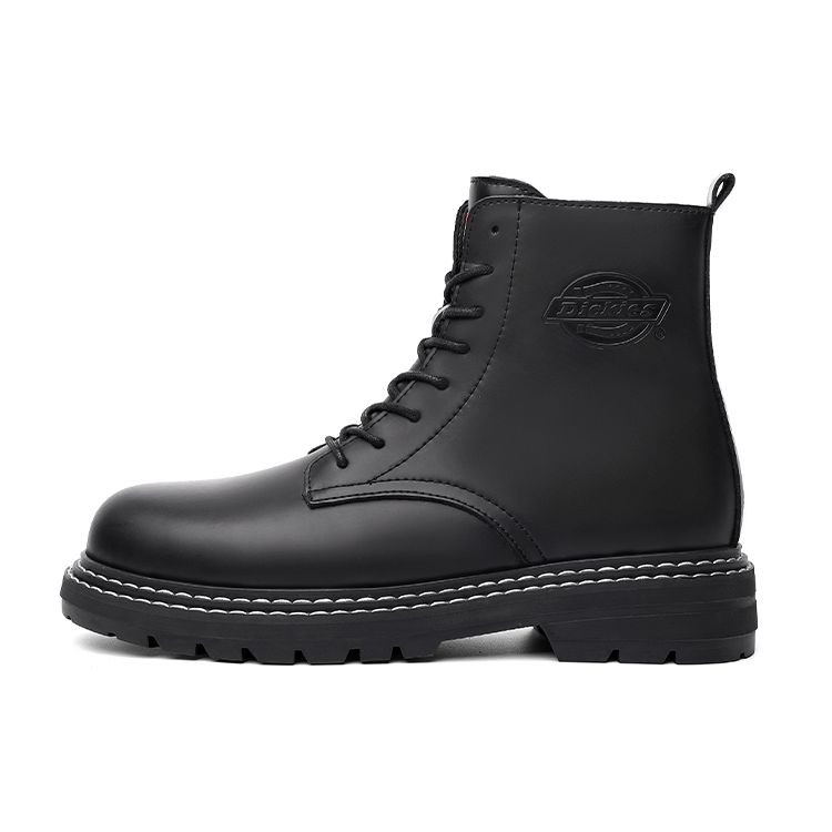 Dickies Two-Layer Cowhide Versatile Short Martin Boots Men boots Black 204M50LXS60