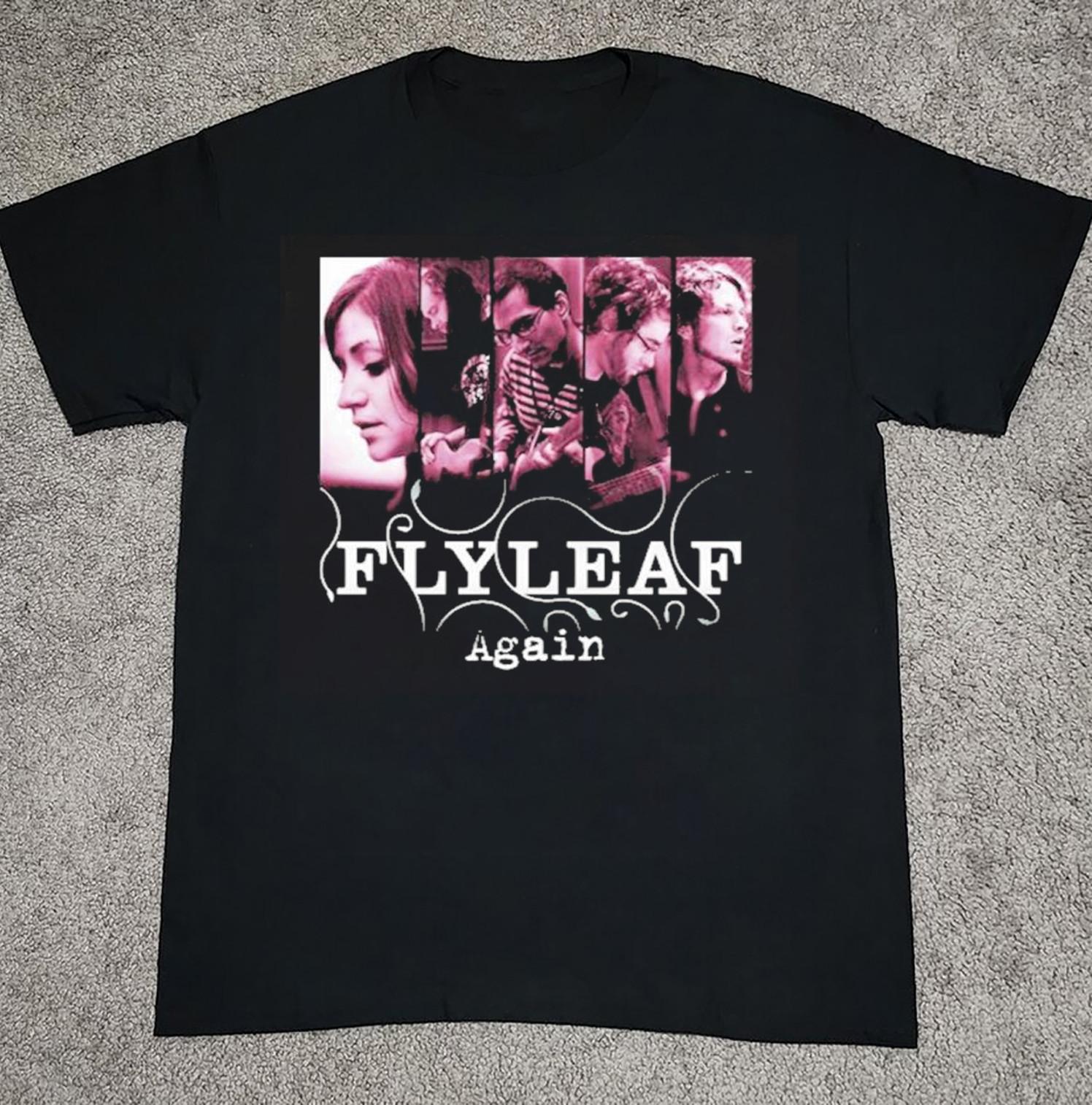 NEW Flyleaf Band Again Member Short Sleeve Black Size S to 5XL Shirt XXL